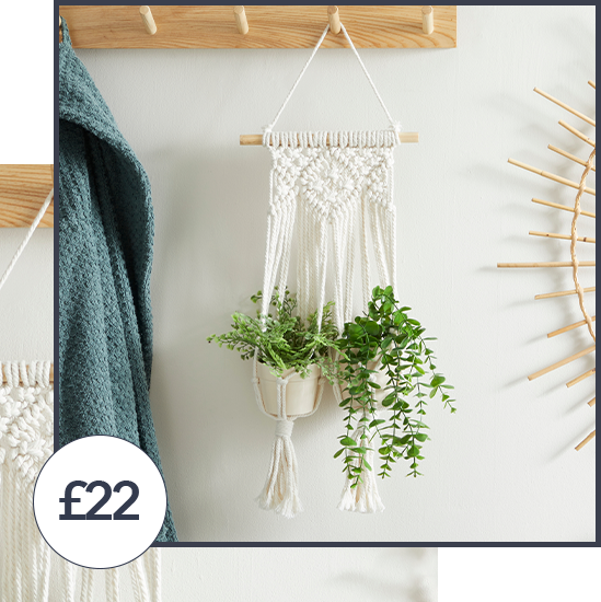 Hanging Macrame Double Planter